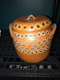 HAND-PAINTED JAR WITH COVER