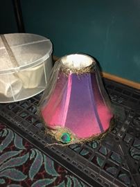 PEACOCK FEATHER LAMP SHADE