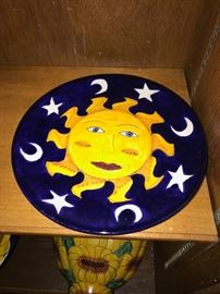 HAND-PAINTED SUN PLATE