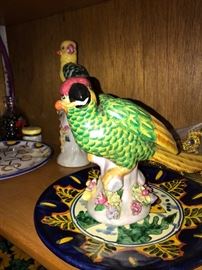 HAND-PAINTED PARROT STATUETTE / FIGURINE-2 AVAILABLE  