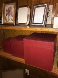 RED PLEATHER BOXES