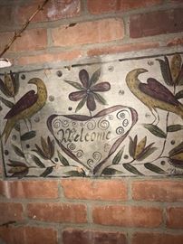 ANTIQUE SLATE HANGING WALL SIGN