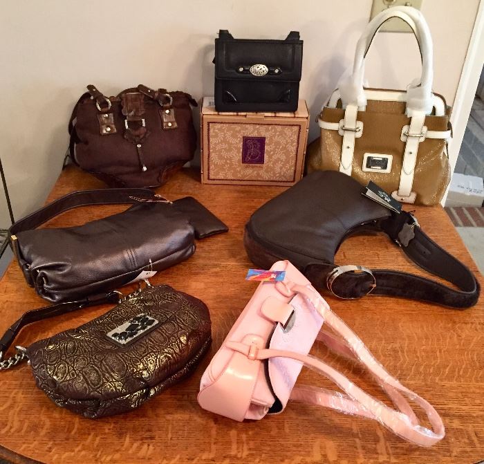 Kathy VanZeeland, Elliott Lucca, Maggie Sweet, Maxx NY, and Brighton purses.  All new with tags (and box, for Brighton)!