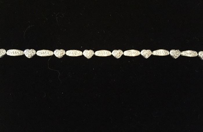 White-gold-and-diamond tennis bracelet 