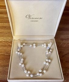 Veronese sterling-silver and pearl necklace