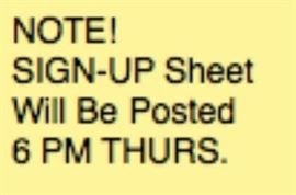 This is a policy change. Sale begins Black Friday at 7 a.m., but sign-up sheet will be available starting at 6 p.m. Thursday (Thanksgiving).
