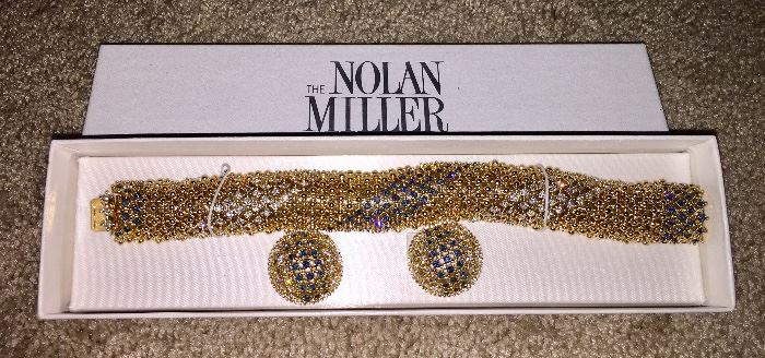 Nolan Miller Evening Collection bracelet and earring set 