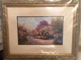 Framed Thomas Kinkade print in shrink wrap