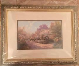 Framed Thomas Kinkade print in shrink wrap