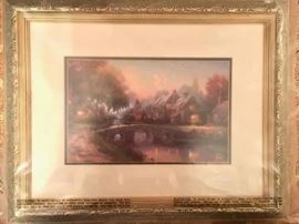 Framed Thomas Kinkade print in shrink wrap