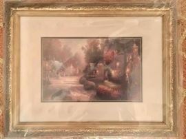 Framed Thomas Kinkade print in shrink wrap
