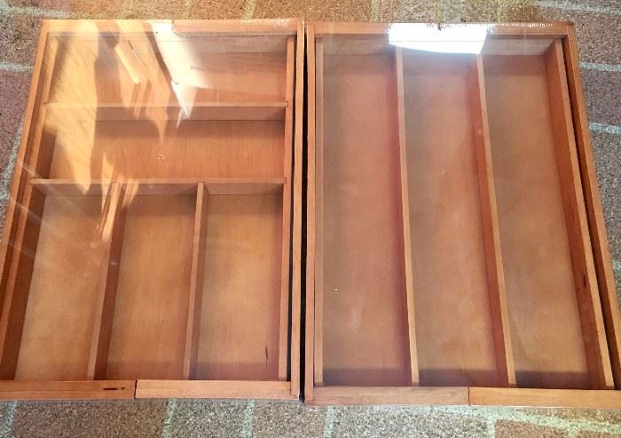 Bamboo drawer organizers in original shrink wrap (there are several)