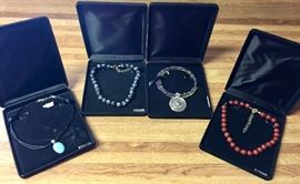 Sterling-silver and natural-stone necklaces 
