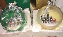 Mr. Christmas scene ornaments