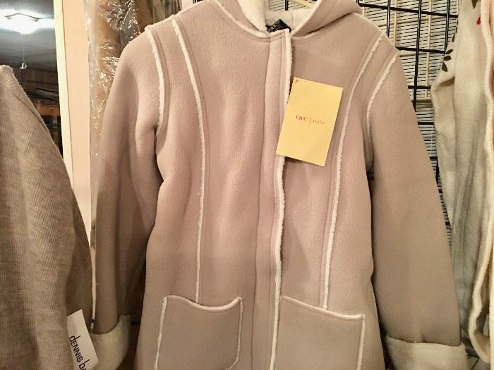 Fleece hooded coat