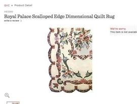 There are two 3'5" x 5'6" rectangular rugs in this pattern in original packaging! So unique!