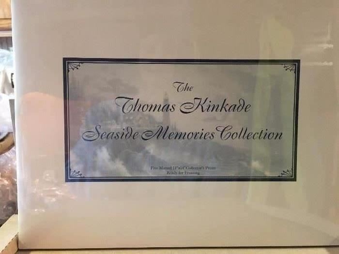 Thomas Kinkade seaside prints, collection of 25 in original sealed wrap