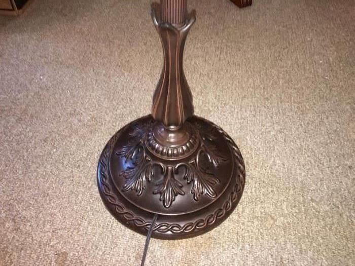 Base of faux-Tiffany floor lamp