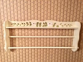 Two-tier quilt rack assembled (there is a second unassembled in box, and the box is available for this one)