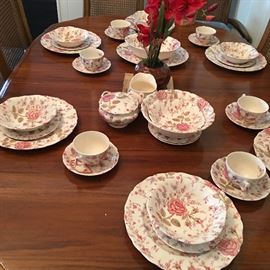 Rose Chintz china collection  service for 8