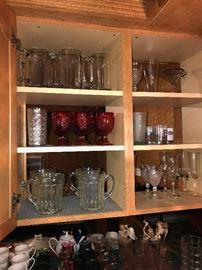 BEER MUGS AND AMBERINA GOBLETS