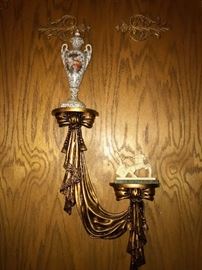 ORNATE GOLD WALL SHELVES