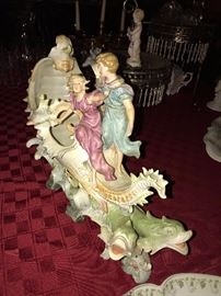 ANTIQUE NAUTICAL FIGURINES BOWL