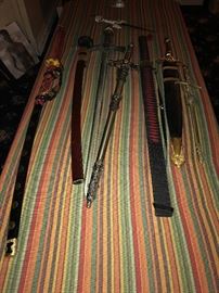 COLLECTION OF SWORDS AND DAGGERS