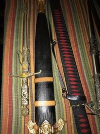 COLLECTION OF SWORDS AND DAGGERS