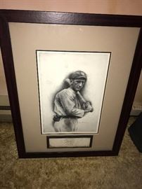 FRAMED SHOELESS JOE JACKSON PICTURE