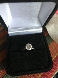 14K WHITE GOLD SOLITAIRE WITH 2CTW DIAMOND I-1 CLARITY AND K COLOR