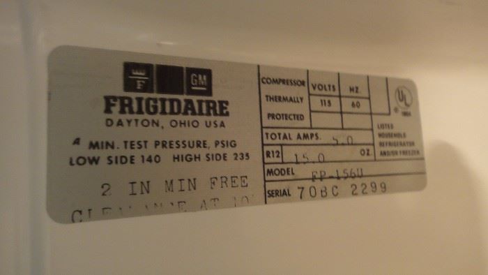 Frigidaire,  stand up freezer