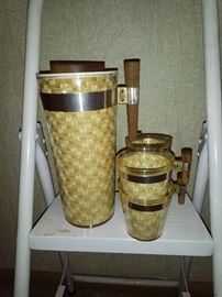 Vintage pitcher and tumblers set