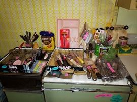 Utensils and tons of knives