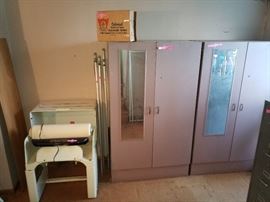 Vintage metal wardrobes