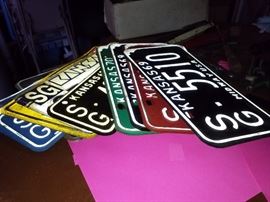 Old licence plates