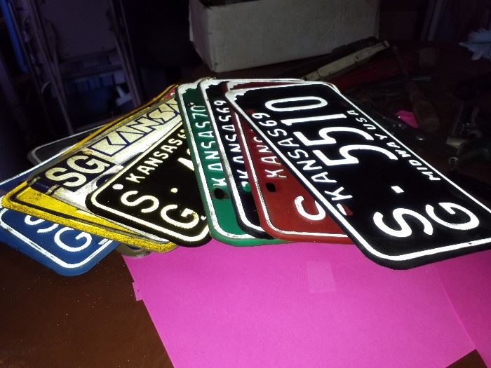 Old licence plates