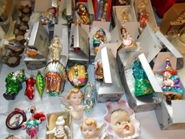 Vintage items, ornaments by Kurt S. Adler Polonaise, ornaments by Christopher Radko
