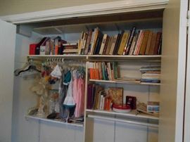 Vintage books, Clothes by Muffy, Effanbee dolls, Madame Alexander,