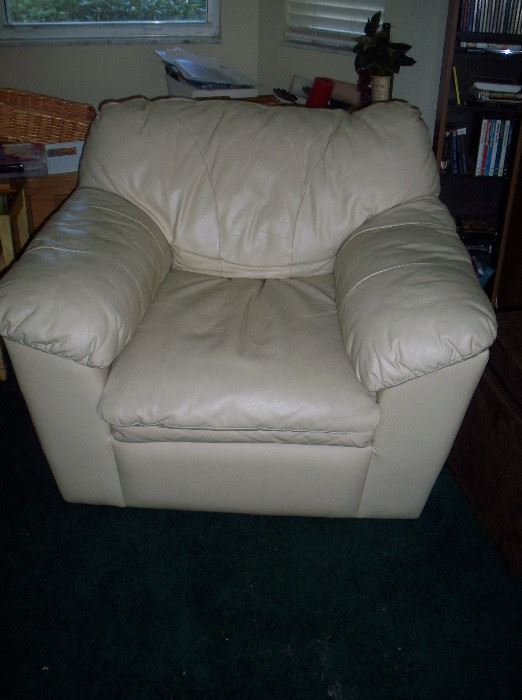 Off White Leather chair