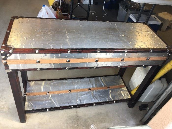 Wood/Metal Entry Table