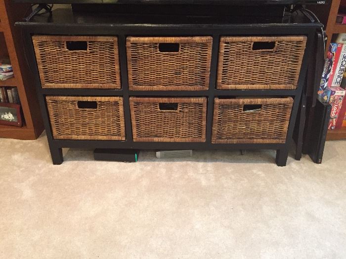 Media Chest With Baskets