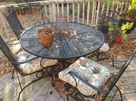 Wrought Iron Patio Table and Chairs