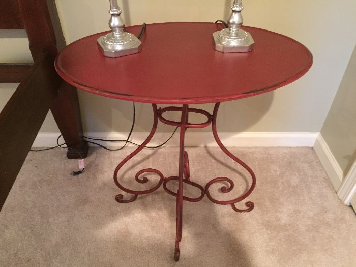 Painted Metal Accent Table