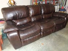 leather reclining sofa