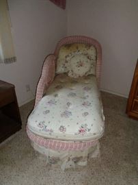 chaise lounge, wicker