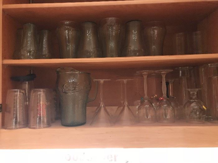 Coca cola pitcher an glass set