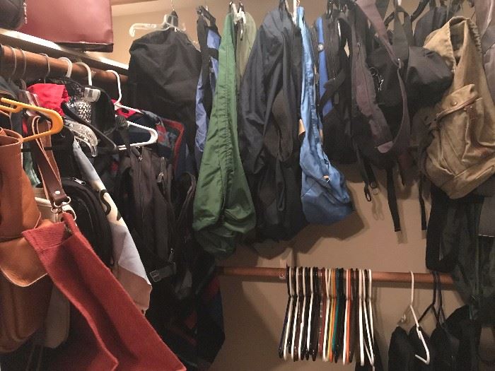 Every different kind of traveling bag and back pack!