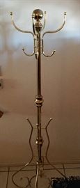 Brass Coat and Hat rack