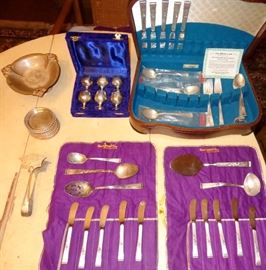 STERLING SILVER FLATWARE, SERVING, TABLE PIECES